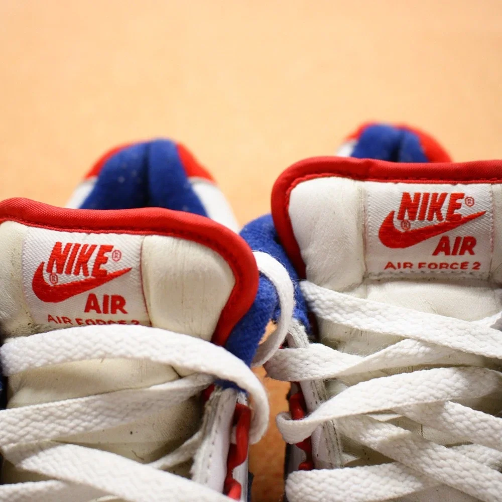 VINTAGE 2003 DS Nike Air Force 2 Low (GS) 6.5Y White Blue Ribbon-Red 306527-143